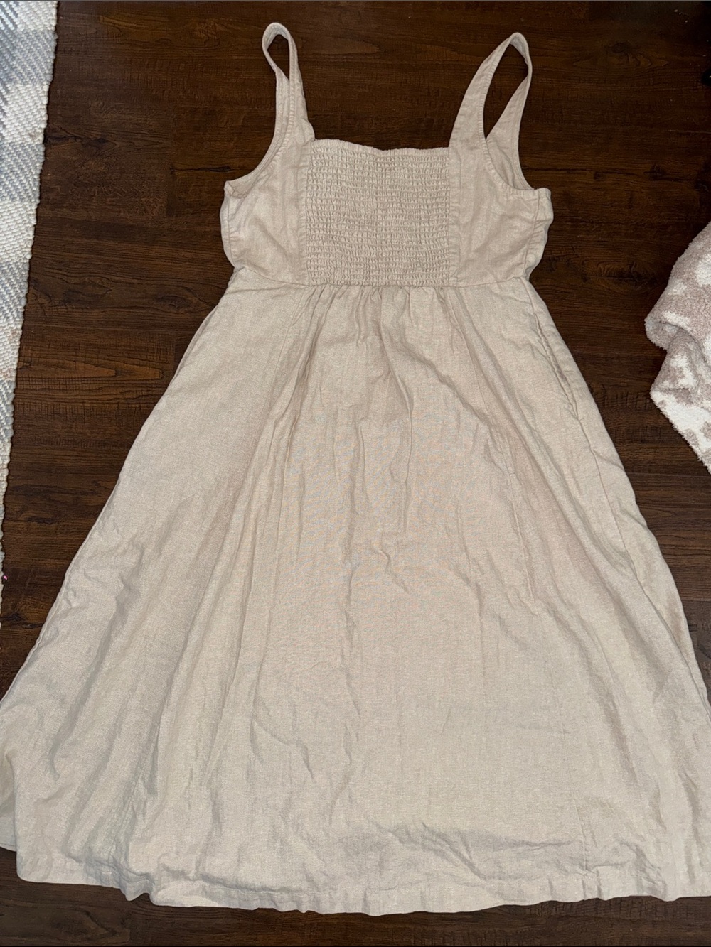Old Navy Fit & Flare Linen Blend Midi Dress - Picture 5 of 6